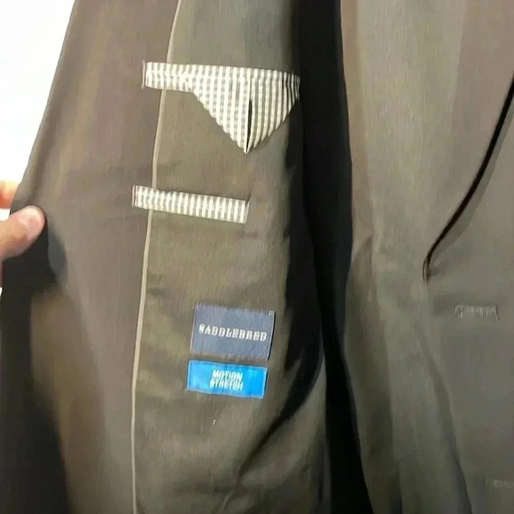 Saddlebread Stretch Suit for Men Black NWT 50L with 42 x 32 pants - Picture 9 of 12